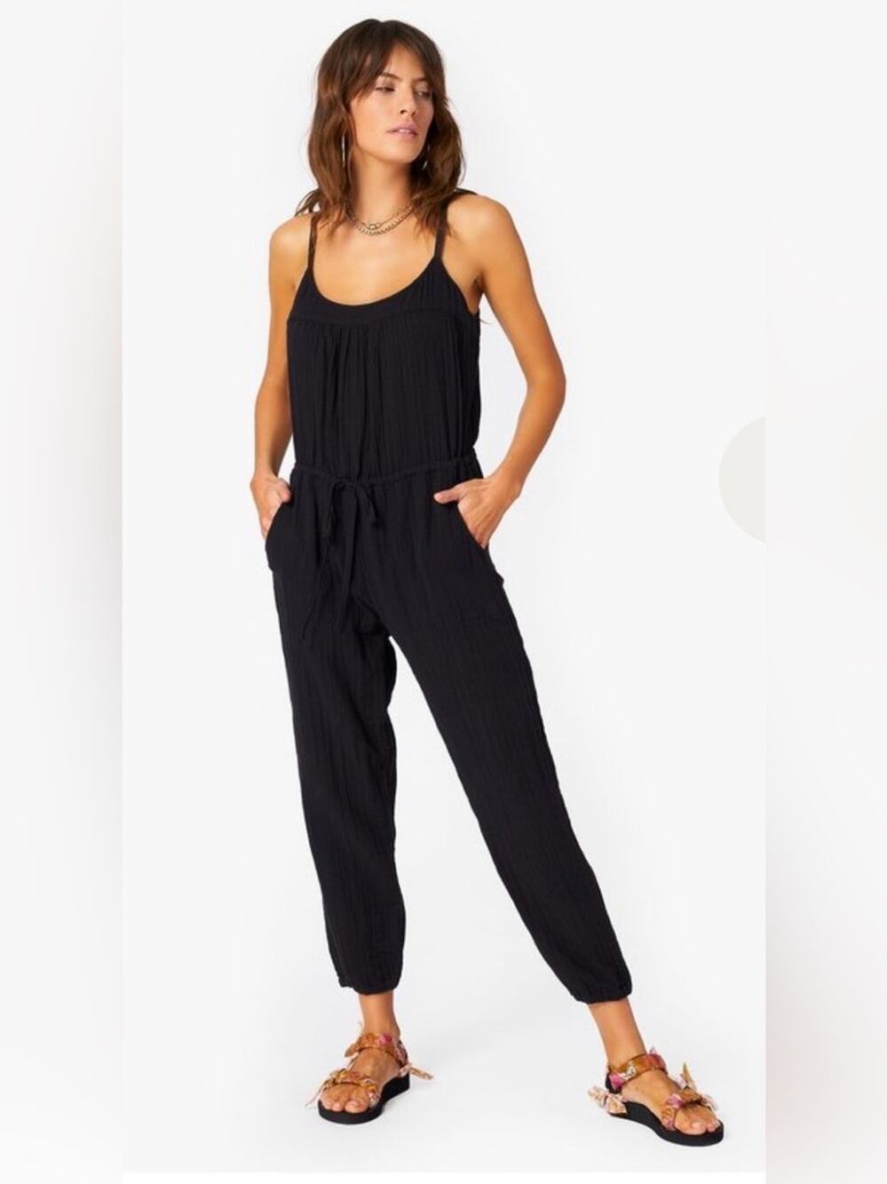 Xirena Women's Jayden Cotton Gauze Jumpsuit - Black - XS